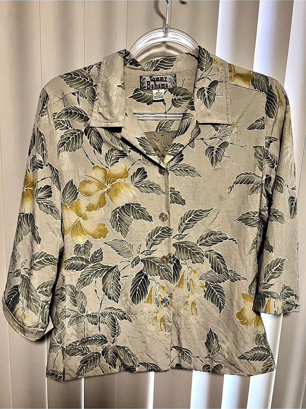 Tommy Bahama Floral Silk Shirt Size Small